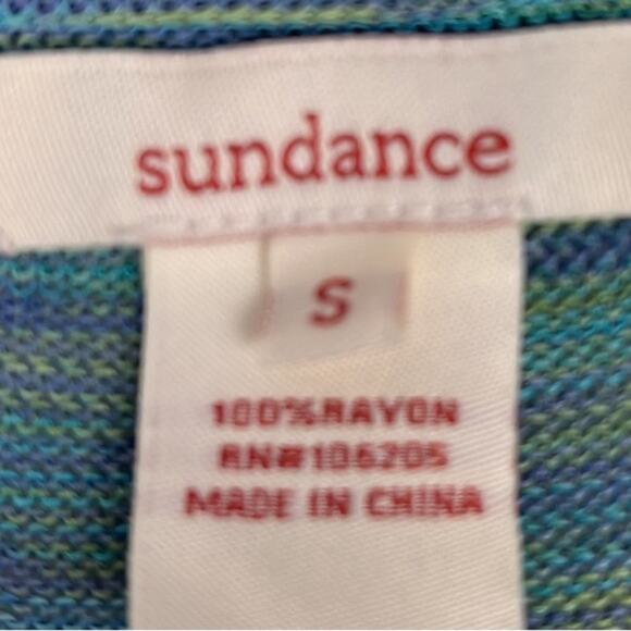 Sundance Women’s Ruched Space dyed Shirt Rayon Stretch SZ S Performance Gorpcore - Picture 8 of 9